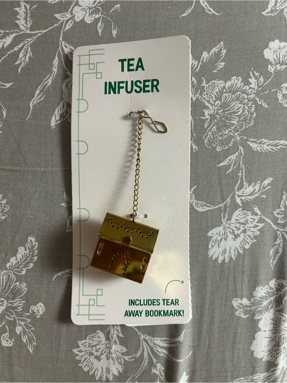 Gold Tea Infuser and Bookmark